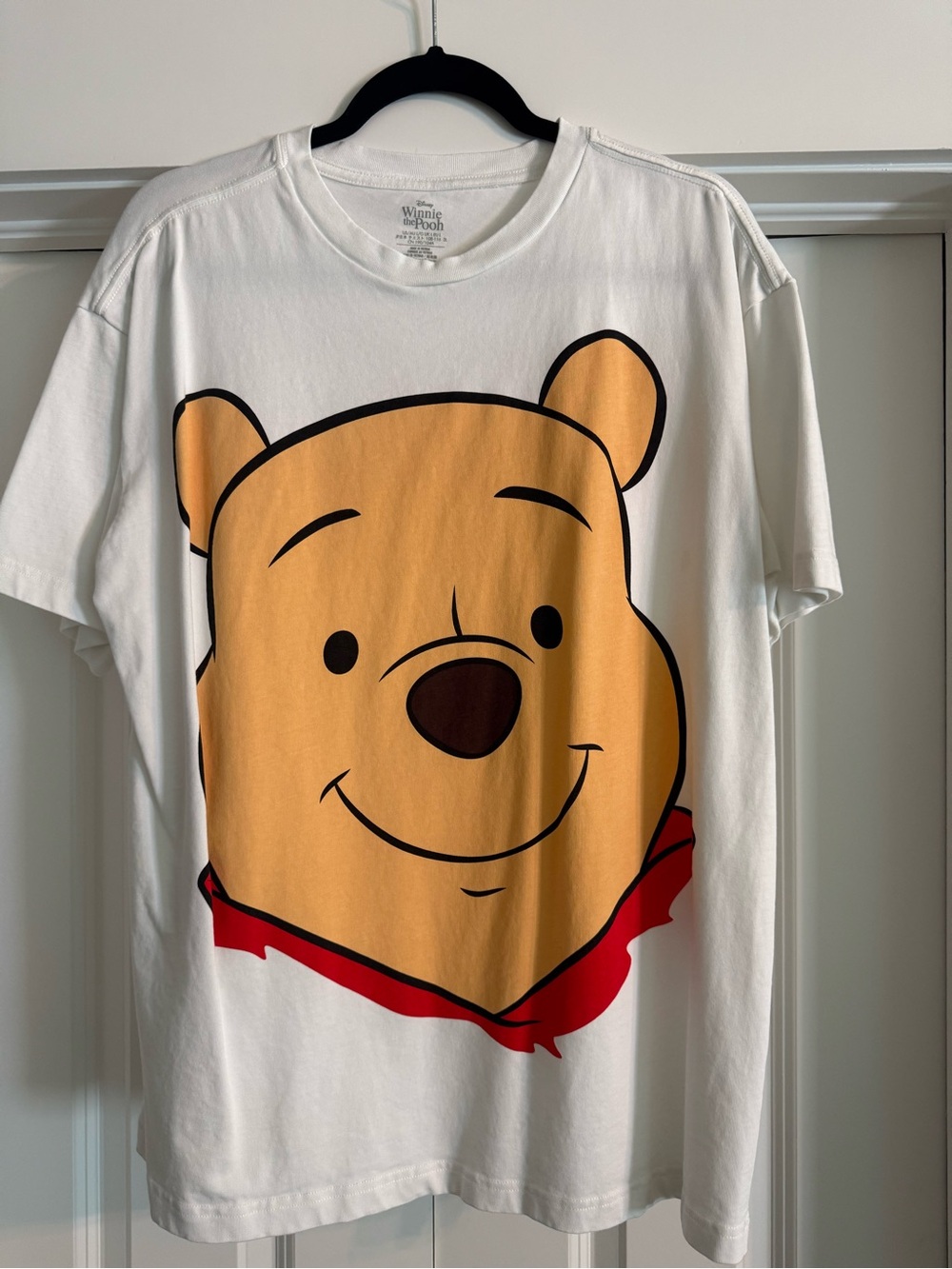 Disney White Tee with Big Winnie the Pooh Face